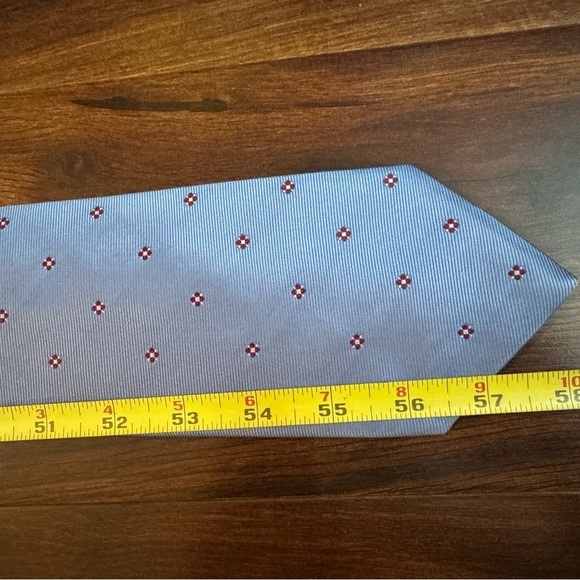 BROOKS BROTHERS “346” Stain Resistant Blue and Red Polka Dot Tie - Picture 8 of 8